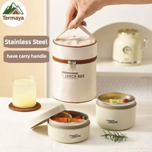 Termaya 304 Stainless Steel Lunch Box Insulation Food Container Microwave Heated Bekas Makanan Bento Kotak