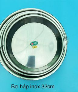 Bơ hấp xửng hấp inox không hít 201 có quai D&H - PHÚC HƯNG PHÁT SG kích thước từ 16cm đến 40cm.