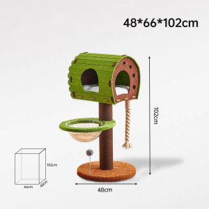 Lovinland Cat Tree Tower with Cat Scratching Post for Indoor Cats Activity Centre Climbing Tree with Scratching Posts and Playful Toy Balls