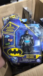 DC Batman Batgirl Robin Joker Harley Quinn Articulated Action Figures: 5 Collectible Characters w/ 3 Random Blind Accessories The Dark Knight Eco-Friendly Rubber Toys
