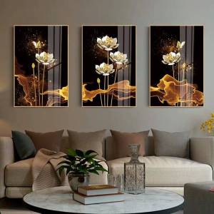 Accent wall art decor mural living room painting 3-pcs Frame Suit aesthetic home decor wall display