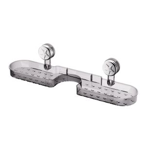 NCNC(OKDEALS01) Multipurpose Faucet Storage Rack No Drilling Suction Cup Bathroom Wash Shelf Practical Large Capacity Faucet Organizer for Toilet