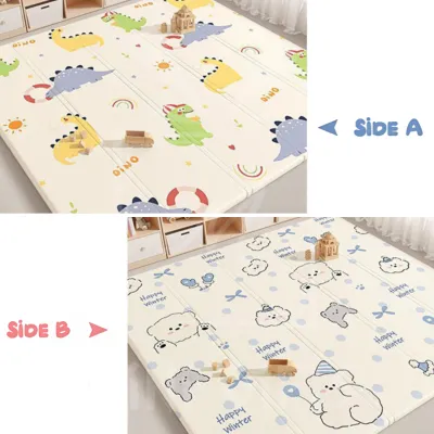 【Mini Gifts】200x180x1.5cm XPE Folding Mat Baby Crawling Mat Kids Playmat Waterproof Play Mat