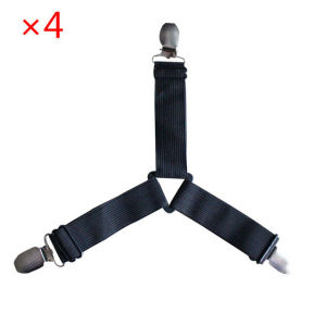 4PCS/Set Triangle Bed Sheet Clips Mattress Cover Holder Fastener Adjustable Sheet Straps Suspenders Gripper