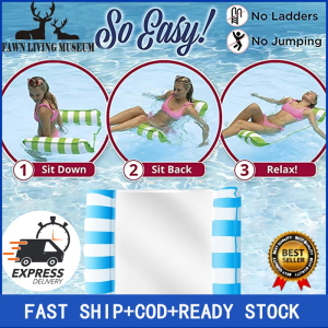 Floating Water Hammock Float Lounger Floating Toys Inflatable Floating Bed Chair Swimming Pool Foldable Inflatable Hammock Portable Air Cushion Bed