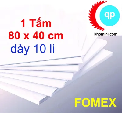 1 Tấm Fomex dày 10 li Kích thước 80x40cm - Tấm PVC Foam làm Nội thất Mô hình Hanmade Kiến trúc Tàu thuyền