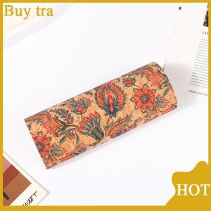 [Buytra] กล่องใส่แว่นตาย้อนยุคลายไม้ก๊อกโบราณกันแรงกดสไตล์ญี่ปุ่นกล่องเก็บสายตาสั้นแม่เหล็กแบบพกพาสำหรับทุกเพศ