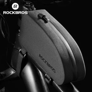 ROCKBROS Bicycle Waterproof TopTube Bag 1L/1.6L Hard Shell Stable MTB Road Bike Cycling Front Frame Bag Rainy Outdoor Travel Bicycle Top Frame Bag