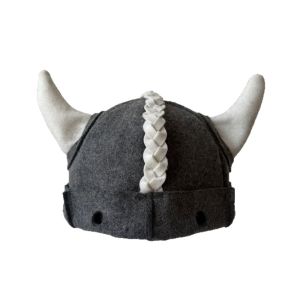 CUBBY Funny Viking Horn Sauna Hat Nordic with Unique Horn Design Wool Heat Insulation Steam Cap Durable Head Ornament Bull Horn Headgear