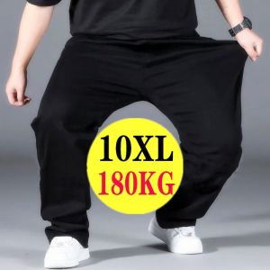 【Plus Size】10XL Black Oversize Casual Pants Breathable Men Sweatpants Loose Trousers