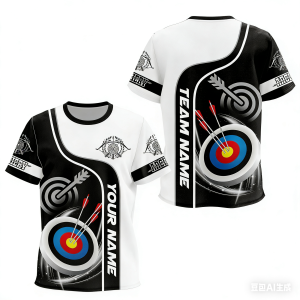 [Local Stock] VCC 3D Custom Name Print Archery Sports Mens T-shirts Personalized Archery Club Team Member T Shirt Fashion Loose Short Sleeve Tops