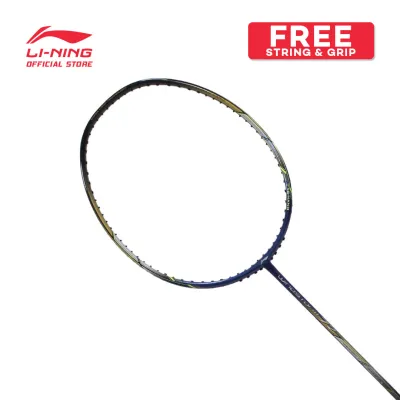 LI-NING WINDSTORM 72 BADMINTON RACQUET - NAVY YELLOW - AYPP246-4