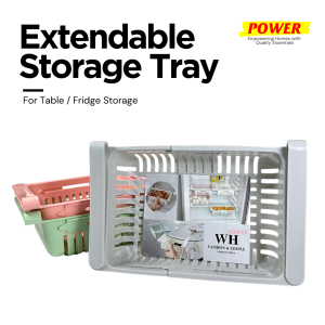 Extendable Storage Tray Telescopic Tray Fridge Table Organizer