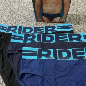 Celana Dalam pria Briefs Rider R762B isi-3 Katun Pinggang Motif Spandeks