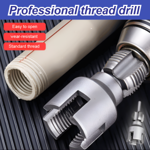 【2PCS】External Thread Pipe Threading Tool/Integrated precision threading drill tool/Integrated Precision Threading Drill Tool PPR Water Pipe Internal Thread Opener PVC Pipe Threading Tool