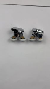 1Pair 25mm Double Wheel Shower Door Roller Zinc Alloy Sliding Door Pulley Bearing