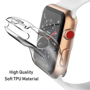 BassPal 360° Silicone Cover Compatible For apple watch case Ultra 49MM 6 SE 5 4 3 2 1 44mm 42mm 40mm 38mm All-around Ultra-thin Clear compatible for i watch 8 7 41MM 45MM Accessories