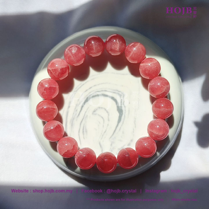 HOJB Top Grade Argentina Rhodochrosite Full Red 6A Beads Bracelet 12 ...