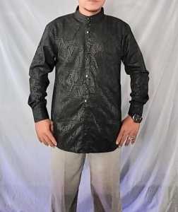 Baju Koko Embos Kemko Lengan Manset Terbaru 2024 Kancing Jepret Import