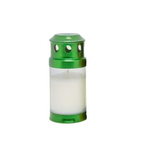 JFAST Smokeless Memorial Glass Candle with Metal Cover & Base 13.5x7CM for All Saints Day – Cemetery