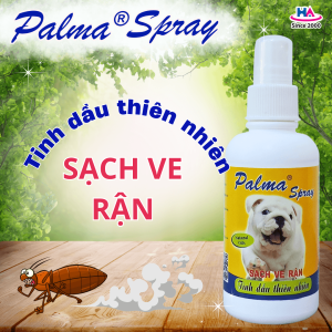 Sạch ve rận Palma Spray - Tinh dầu thiên nhiên an toàn cho Chó Mèo