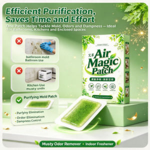 Mold Purifier Patch Anti Mold Patch Air Freshener Patch Mugwort Infused Home Air Care Mould Prevention Patch for Tropical Humid Climate