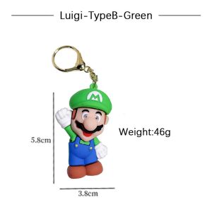 Gantungan Kunci Super Mario Bros Luigi Yoshi Keychain Mobil Motor Gantungan Kunci Kartun Anime