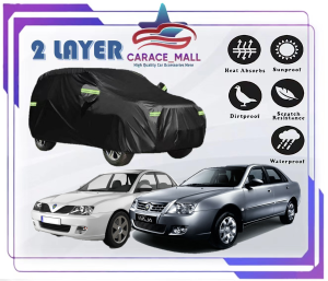 Proton Waja Old-New 190T Black Zipper Design Jet Protection Car Cover Waterproof Sun-proof Waja kereta penutup