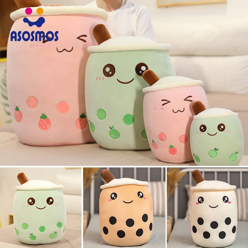 Bubble Tea Plush Toy, 50 cm Kawaii Cuddly Toy Strawberry Matcha Plush Dolls  Milk Tea Soft Doll Boba Plushie Hug Pillow Filled Milk Tea Cup Plush