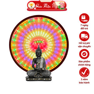 Hào Quang Led 32 Chương Trình Hoa Sen CHÂN THIỆN MỸ Đèn Trang Trí Bàn Thờ Cho Tượng Phật HQ-32CT-03