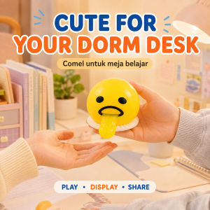 Novelty Vomiting Yolk Lazy Egg Squeeze Fidget Toy Cute Gudetama Squishy Stress Relief Prank Toy Fun Desktop Decompression Toy for All Ages