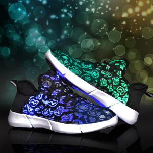 YCYING 2023 Luminous Fiber Optic Fabric Light Up Shoes LED Shoes 11 Colors Flashing White For Adults Women and Men USB Charging Light Sneakers Size 26-46
