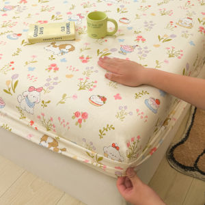 Dansunreve 1000TC Cotton Bedsheet High Quality Super Soft Fittedsheet Single/Super Single/Queen/King Bed Sheet with garterized