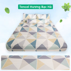 Bộ Ga Gối Tencel Hương Bạc Hà Chagota Bedding Tinh chất Bạc Hà kháng Khuẩn Nhiều Hoạ Tiết Nhẹ An Toàn [Size Lẻ]
