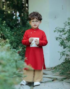 Kèm Mấn Áo Dài Cách Tân Cao Cấp Loại 1 [H&H] Áo Dài Tết Cho Bé Trai Bé Gái Chất Liệu Gấm Cao Cấp Nhiều Màu Siêu Xinh Mềm Mịn Với Da Bé