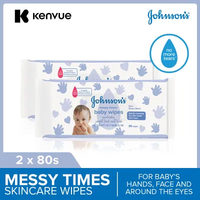 [Bundle of 2] Johnsons Baby Skincare Wipes 80sheets - Messy Time