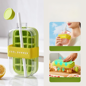 Two-In-One Ice Cube Kettle Mold Portable 36 Grid Ice Cube Kettle Kitchen Making Ice Box Ice Ball Maker