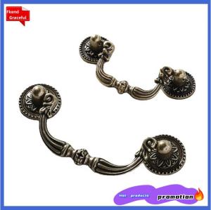 Fkend สีแดง/สีเขียวบรอนซ์โบราณยุโรปคลาสสิกเก่าเฟอร์นิเจอร์ห้องครัวตู้เก็บรองเท้าลิ้นชักสังกะสีจับโลหะผสม