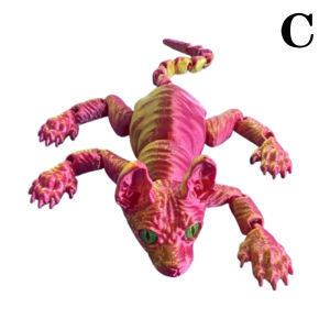 [Eqrbtl] 3D Printed Sphynx Cat Animal Toy Realistic Hairless Figurine Cat Fidget Toy For Cat Lover Collector Home Decoration