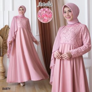 ARTALIA 3458 gamis gaun pesta pernikahan kondangan wisuda walimah muslimah