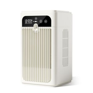 CHARRISSA Digital Display Humidifying Fan Intelligent Timing Safety Lock Silent Spray Fan Compact Clock Temperature Portable Air Conditioner Outdoor Tent