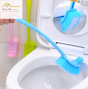Cọ chà toilet cán dài Chổi vệ sinh sàn nước 2 đầu Dụng cụ cọ nhà vệ sinh