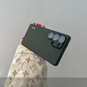 Luxury Carbon Fiber Kevlar Texture PC Phone Case For Samsung S26 S25 S24 Plus Ultra Matte Anti Slip Full Bumper Shockproof Cover
