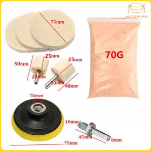 8pcs 80g cerium oxide glass polishing powder kit for Car Windshield polishing Polisher Drill Pad Compound Kit For Car Glass Scratch Remover