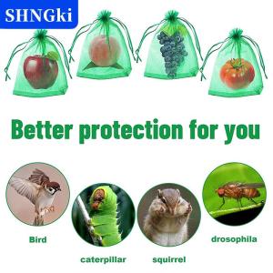 [COD] 🔥🔥🔥SHNGki 20pcs Lưới Trái Cây Túi dâu tây nho trái cây phát triển túi lưới thoáng khí Rau thực vật Túi bảo vệ cho dụng cụ làm vườn