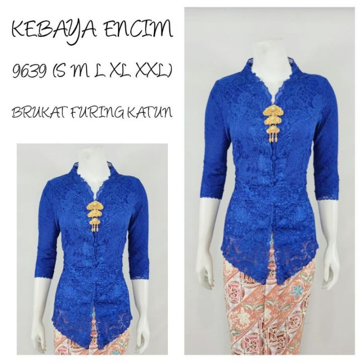 KEBAYA%20BROKAT%20BORDIR%20ENCIM%20MODERN%20LENGAN%207/8%20Furing%20Katun%20S%20M%20L%20XL%20XXL%20XXXL%20-%20Image%206