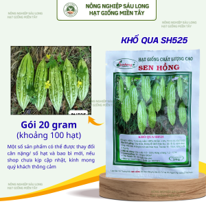 GÓI 100 HẠT -HẠT GIỐNG KHỔ QUA SH525 - SEN HỒNG- TRÁI LỠ