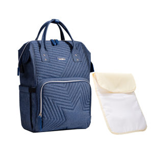 Sunveno Multifunction Diaper Bag Large Capacity Mommy Backpack Waterproof Travel Nappy Bag Quilted Fashion Maternity Bag with Front insulated Bottle Pockets