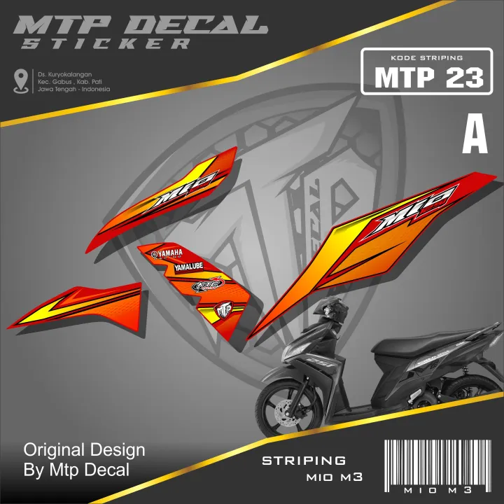 Sticker Striping mio m3 - decal Stiker setriping Variasi List Motor MTP ...