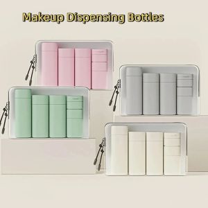 NBANLIKE Nordic Style Makeup Dispensing Bottles Empty Bottles Portable Travel Bottles Set Cosmetic Bottles Refillable Liquid Bottle Kit Traveling Use
